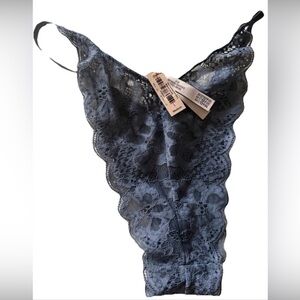 2 PR Victoria’s Secret Lace Thong Panty - Blue & Pink 2 Pack